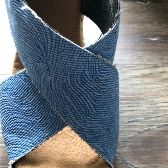 🆕 Dolce by Mojo Moxy Distressed platform Sandals - Picture 3 of 4